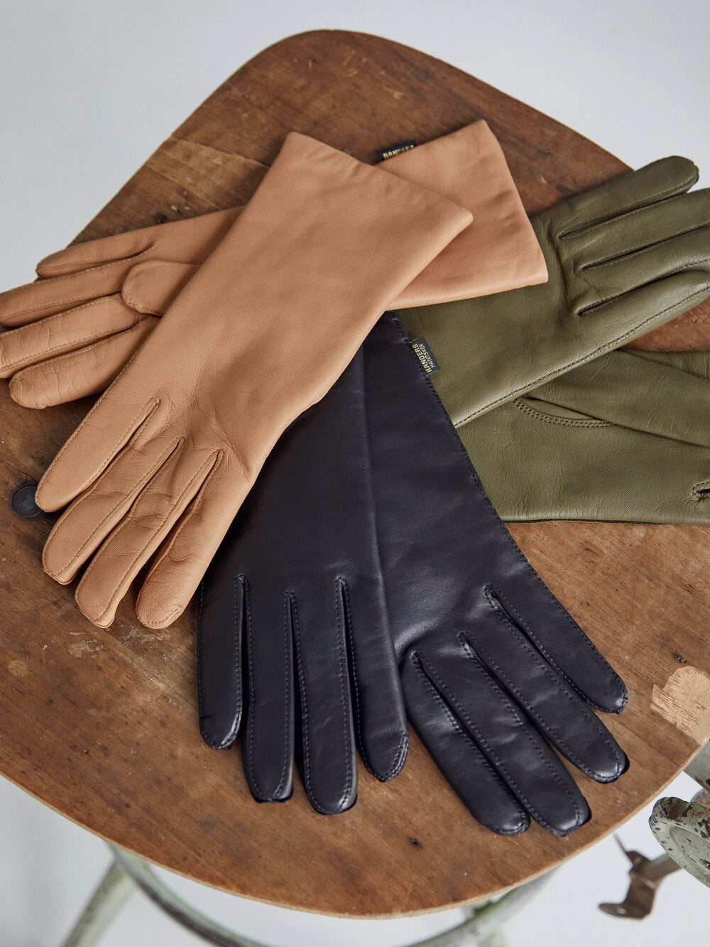 Rhanders Handsker 3” Lamb Full Piqué skindhandsker - camel - Bahne